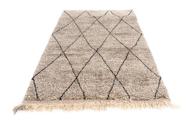 Detail image of 5' x 7' 8 Hand Knotted Moroccan Wool Rug