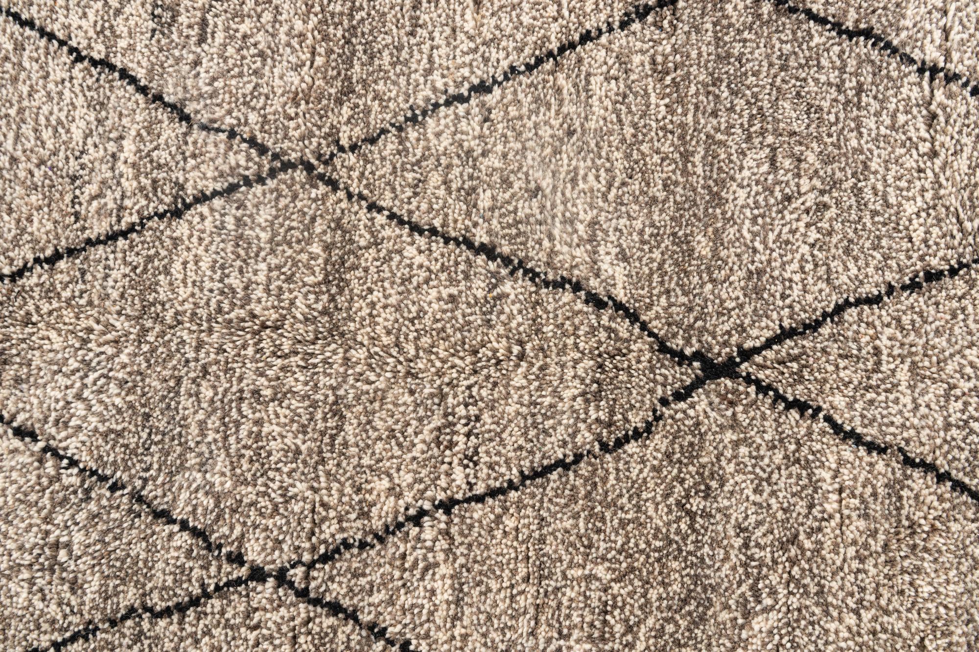 5' x 7' 8 Hand Knotted Moroccan Wool Rug