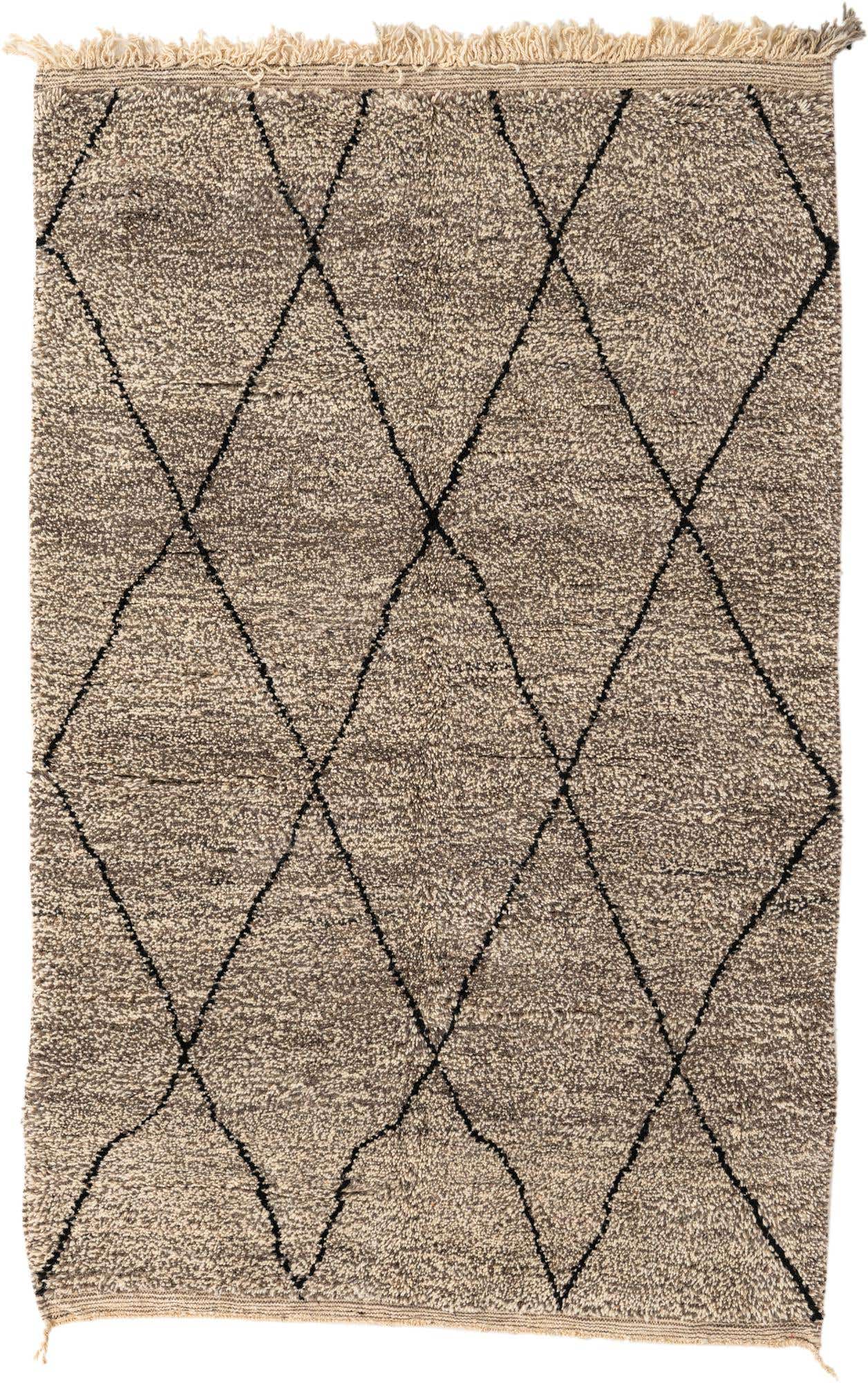 5' x 7' 8 Hand Knotted Moroccan Wool Rug