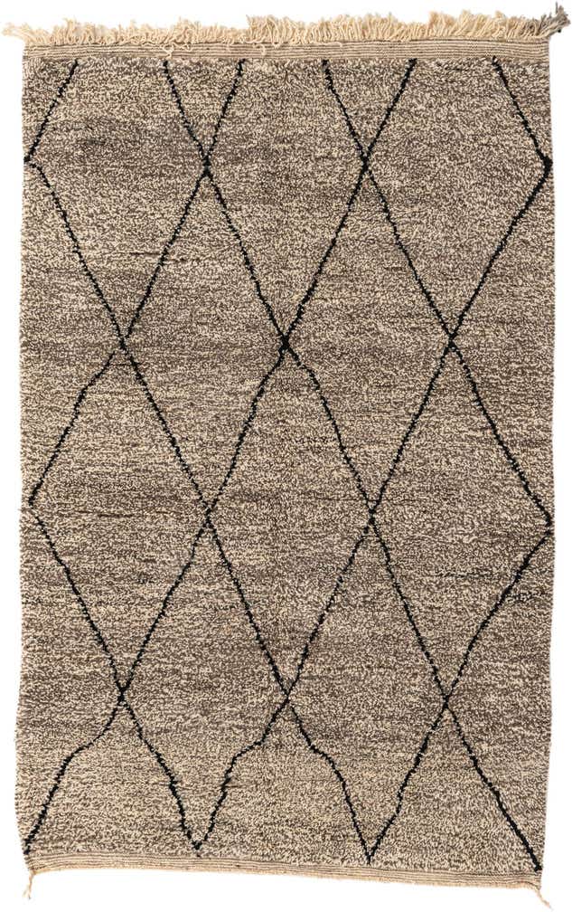 5' x 7' 8 Hand Knotted Moroccan Wool Rug