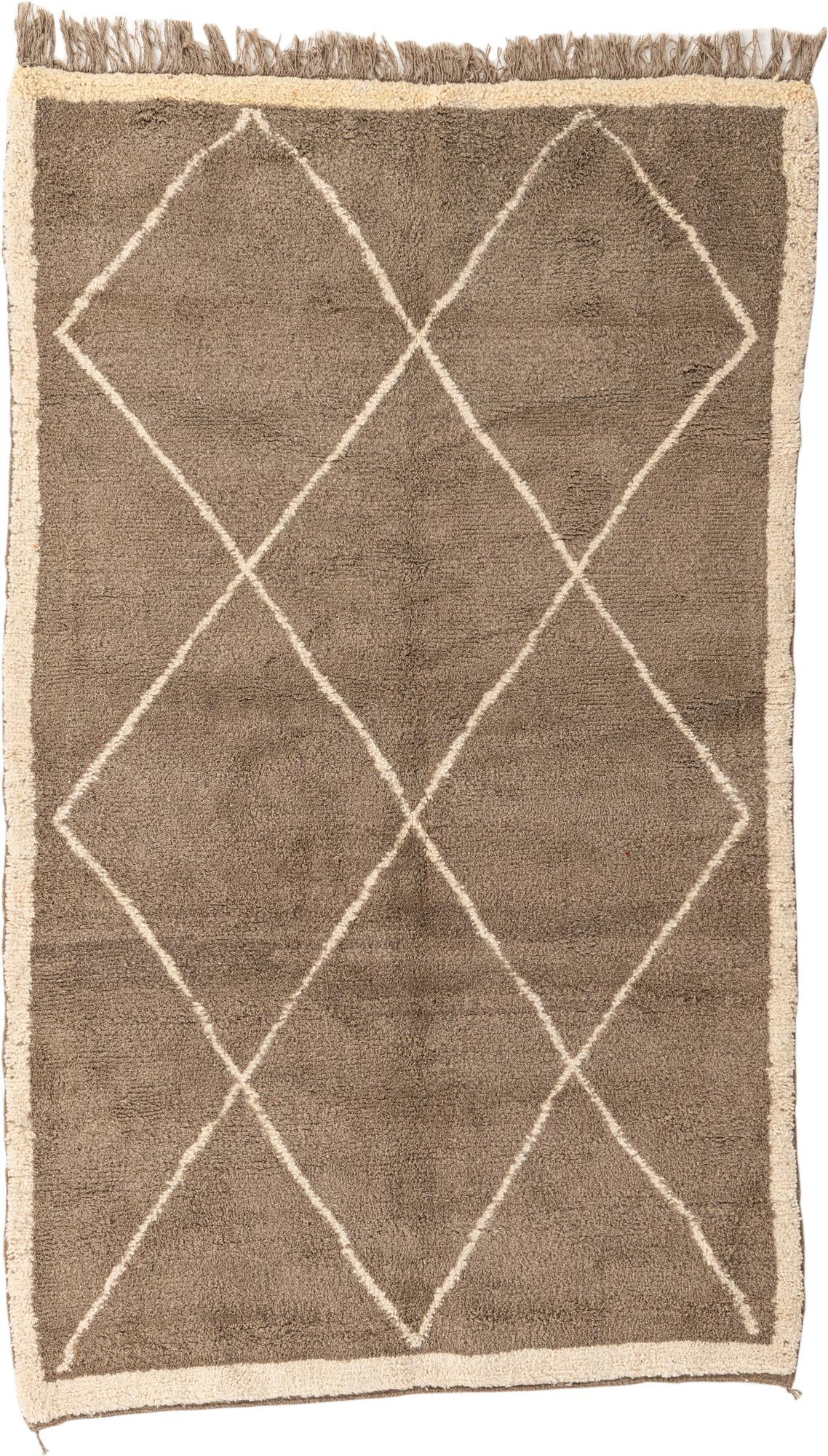 5' x 9' Hand Knotted Moroccan Wool Rug