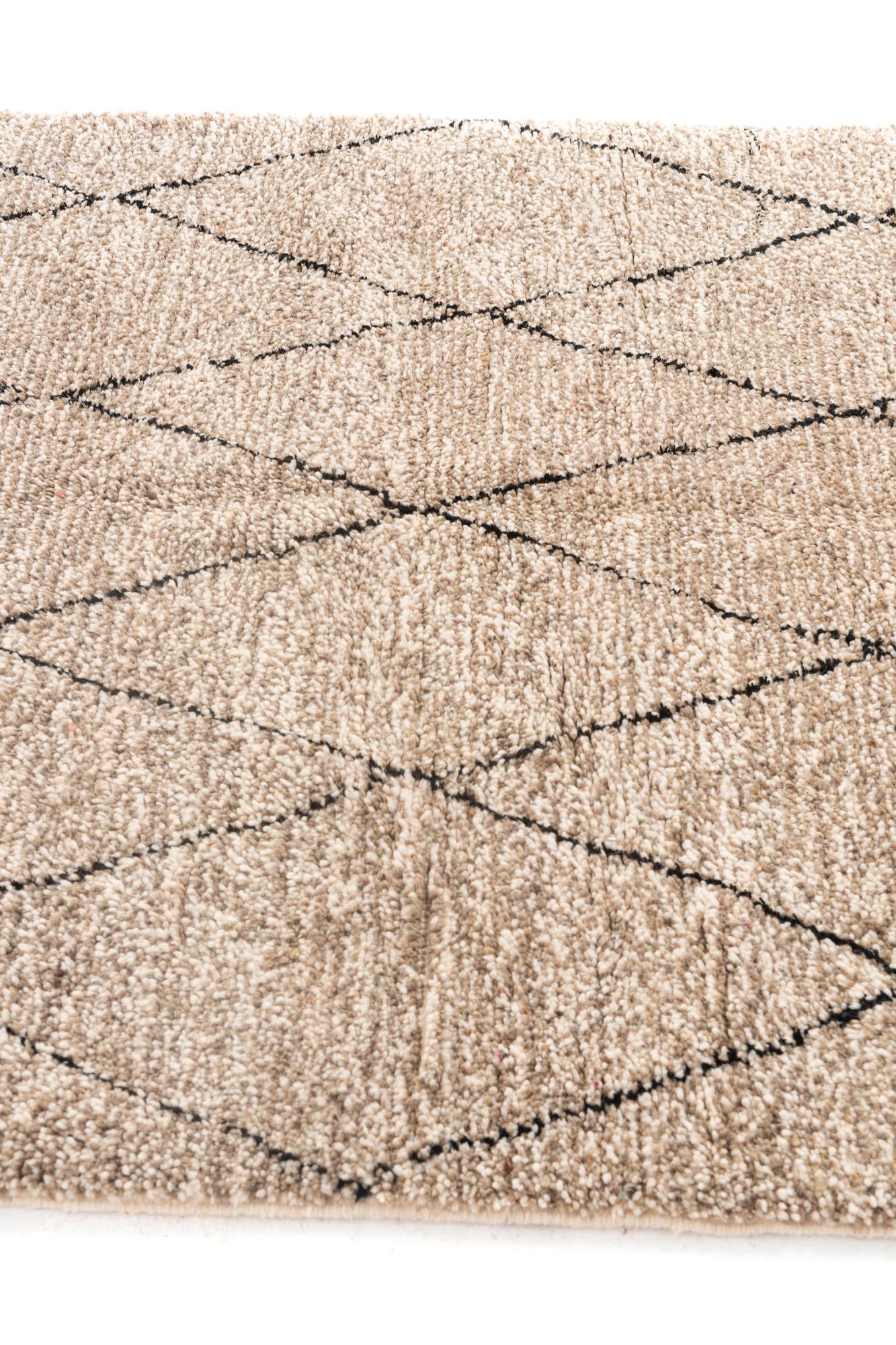 5' 3 x 6' 7 Hand Knotted Moroccan Wool Rug