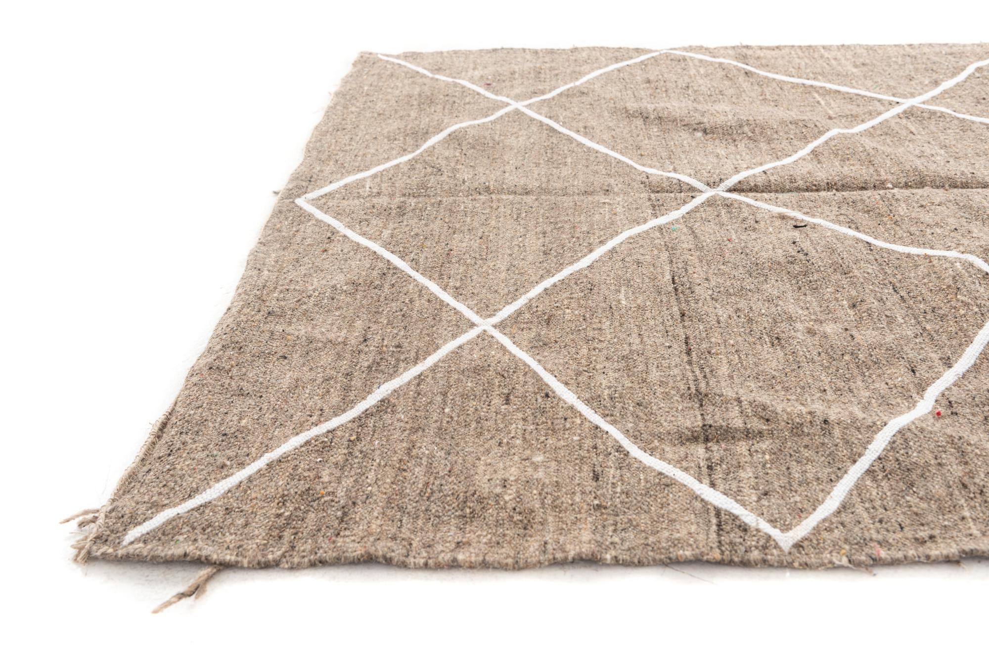 4' 9 x 7' 10 Hand Knotted Moroccan Wool Rug