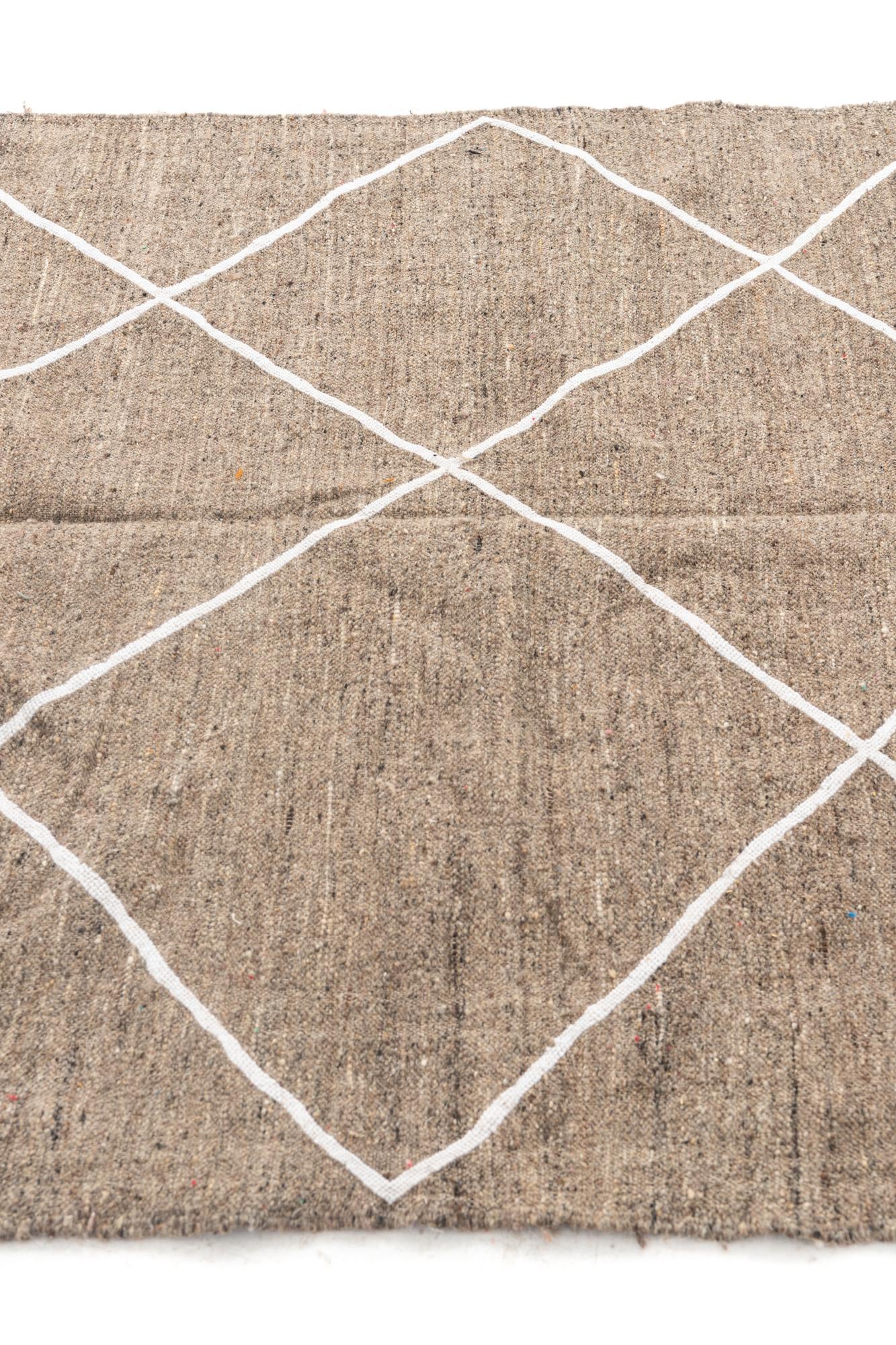 4' 9 x 7' 10 Hand Knotted Moroccan Wool Rug