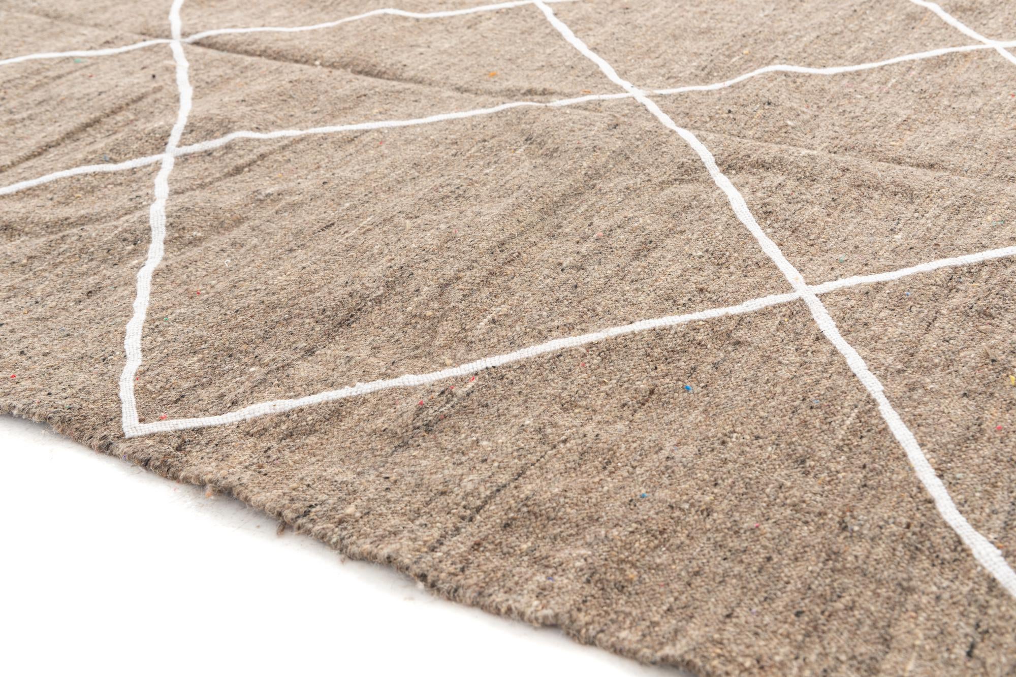 4' 9 x 7' 10 Hand Knotted Moroccan Wool Rug