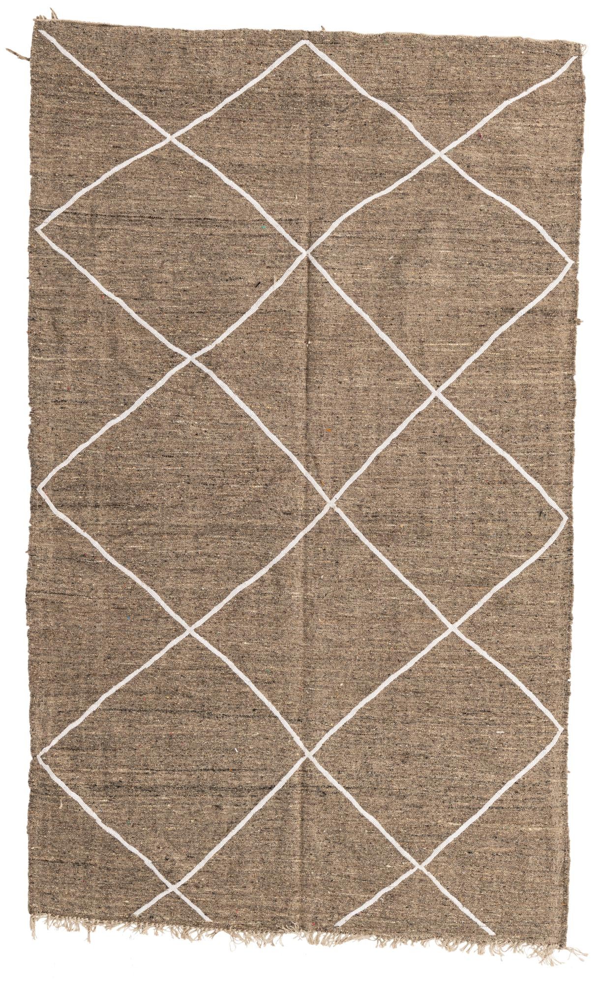 4' 9 x 7' 10 Hand Knotted Moroccan Wool Rug