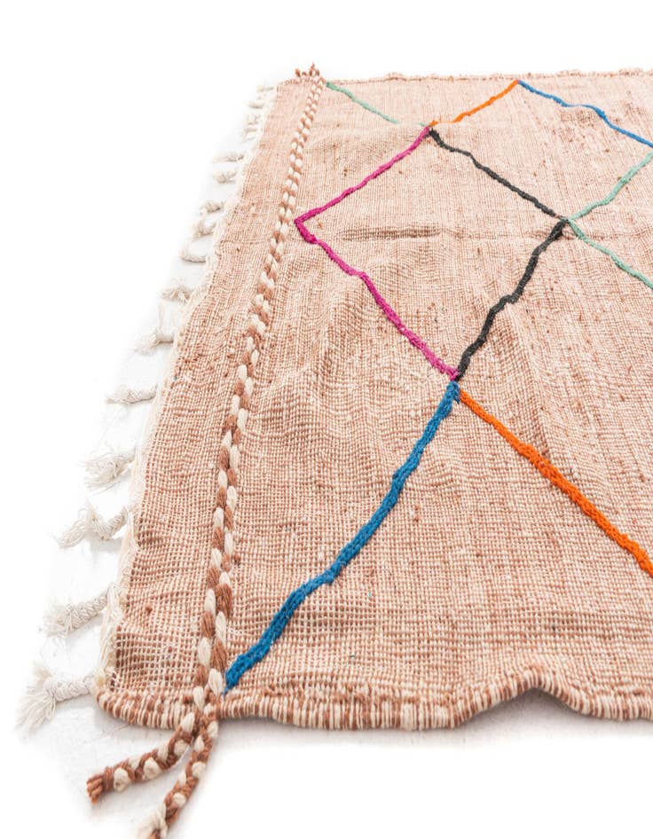 Detail image of 6' 6 x 11'  Hand Knotted Moroccan Wool Rug