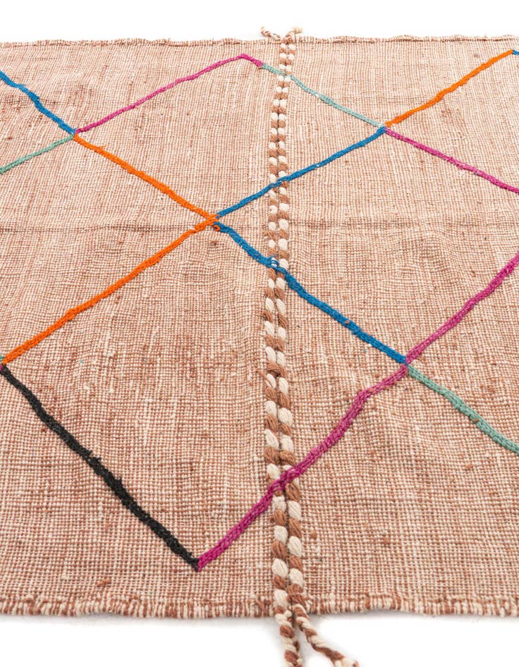 Detail image of 6' 6 x 11'  Hand Knotted Moroccan Wool Rug