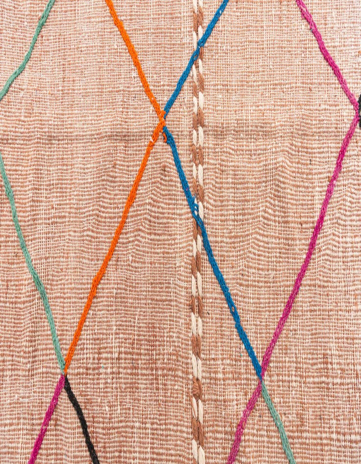 Detail image of 6' 6 x 11'  Hand Knotted Moroccan Wool Rug