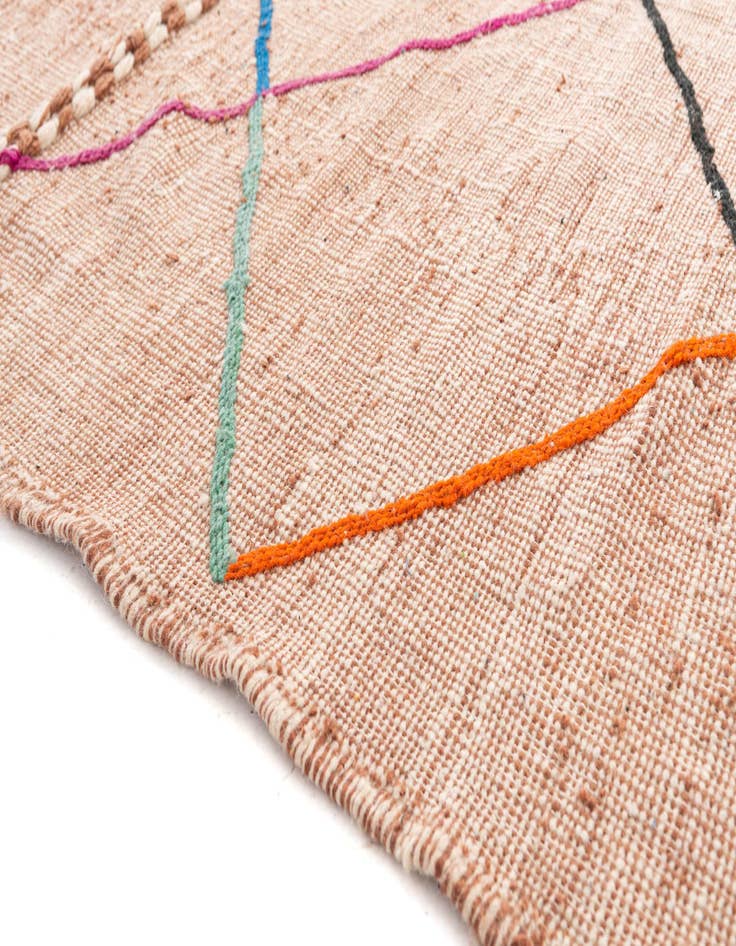 Detail image of 6' 6 x 11'  Hand Knotted Moroccan Wool Rug