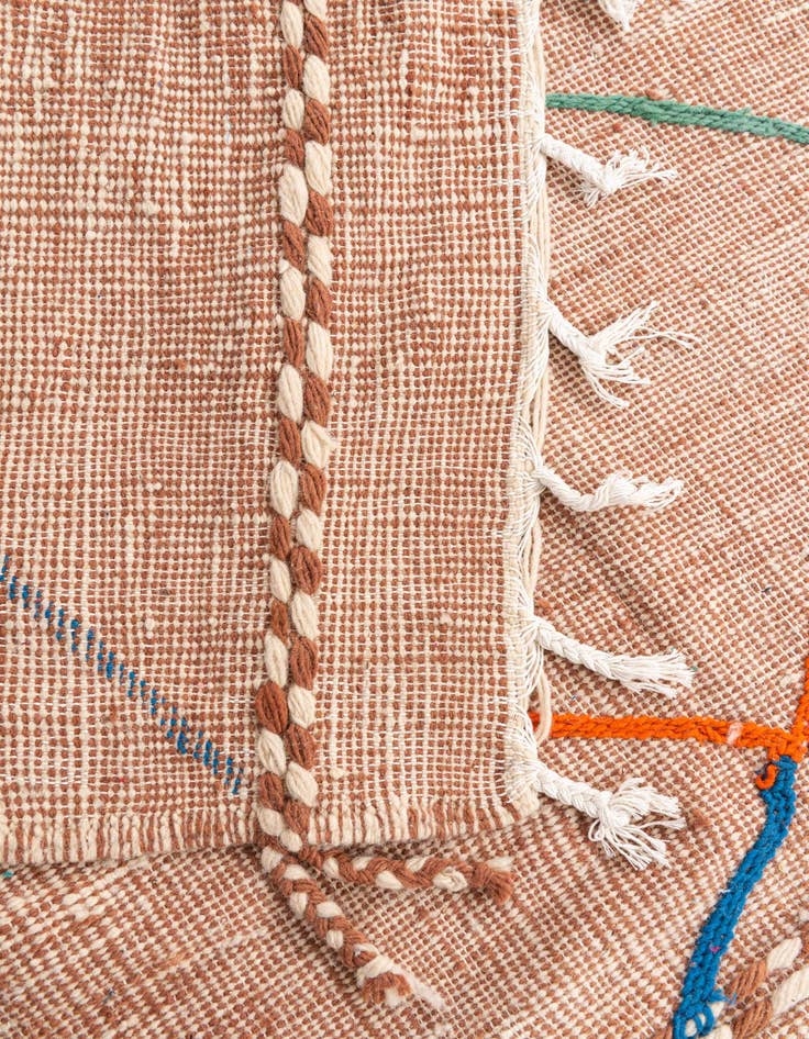 Detail image of 6' 6 x 11'  Hand Knotted Moroccan Wool Rug