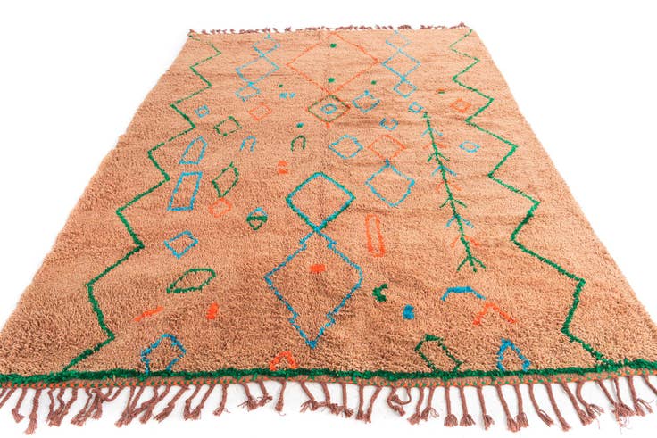 Detailansicht von 210cm x 290cm Handgeknüpft Marokkanisch Wolle Teppich