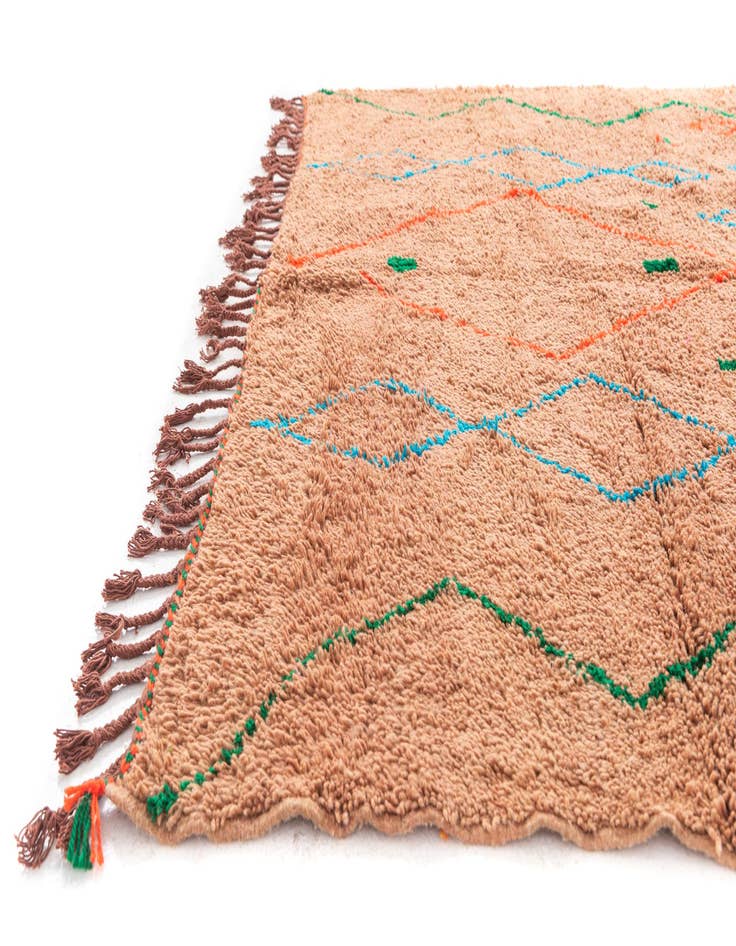 Detail image of 6' 10 x 9' 7  Hand Knotted Moroccan Wool Rug