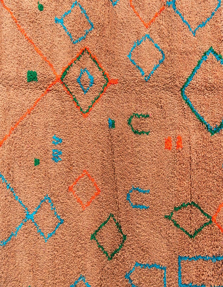 Detail image of 6' 10 x 9' 7  Hand Knotted Moroccan Wool Rug