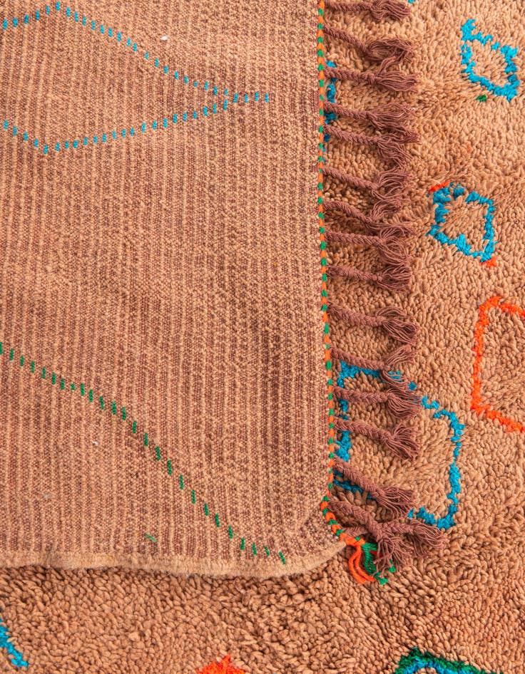 Detail image of 6' 10 x 9' 7  Hand Knotted Moroccan Wool Rug