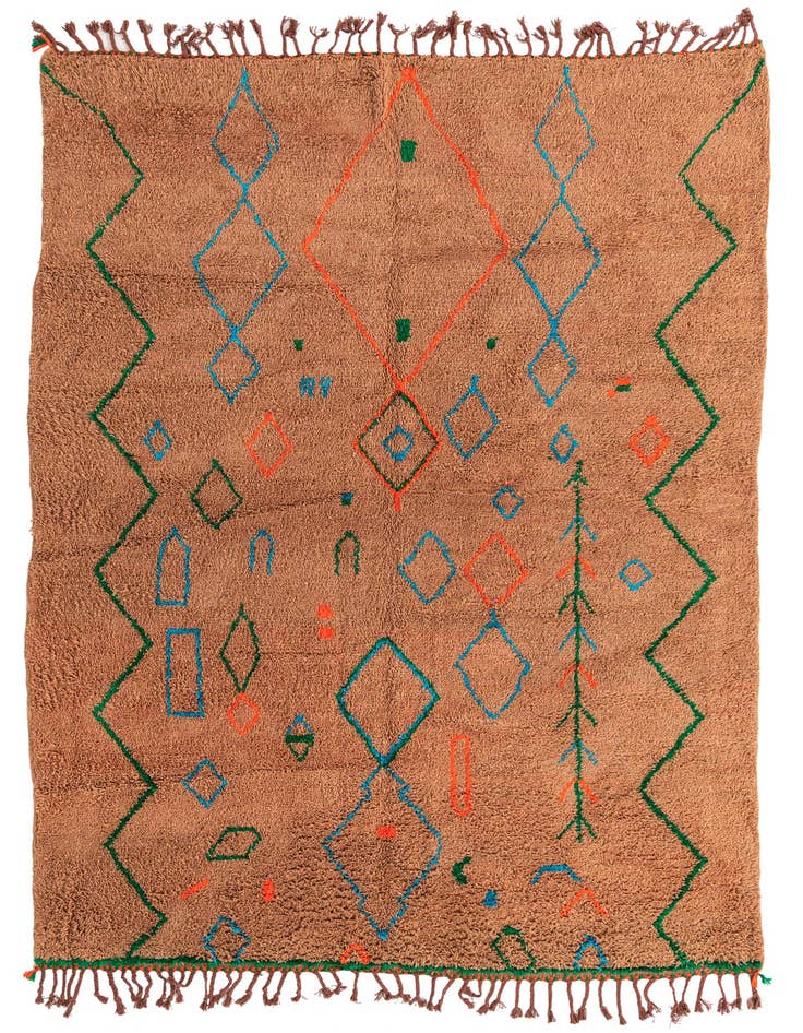 Detail image of 6' 10 x 9' 7 Hand Knotted Moroccan Wool Rug