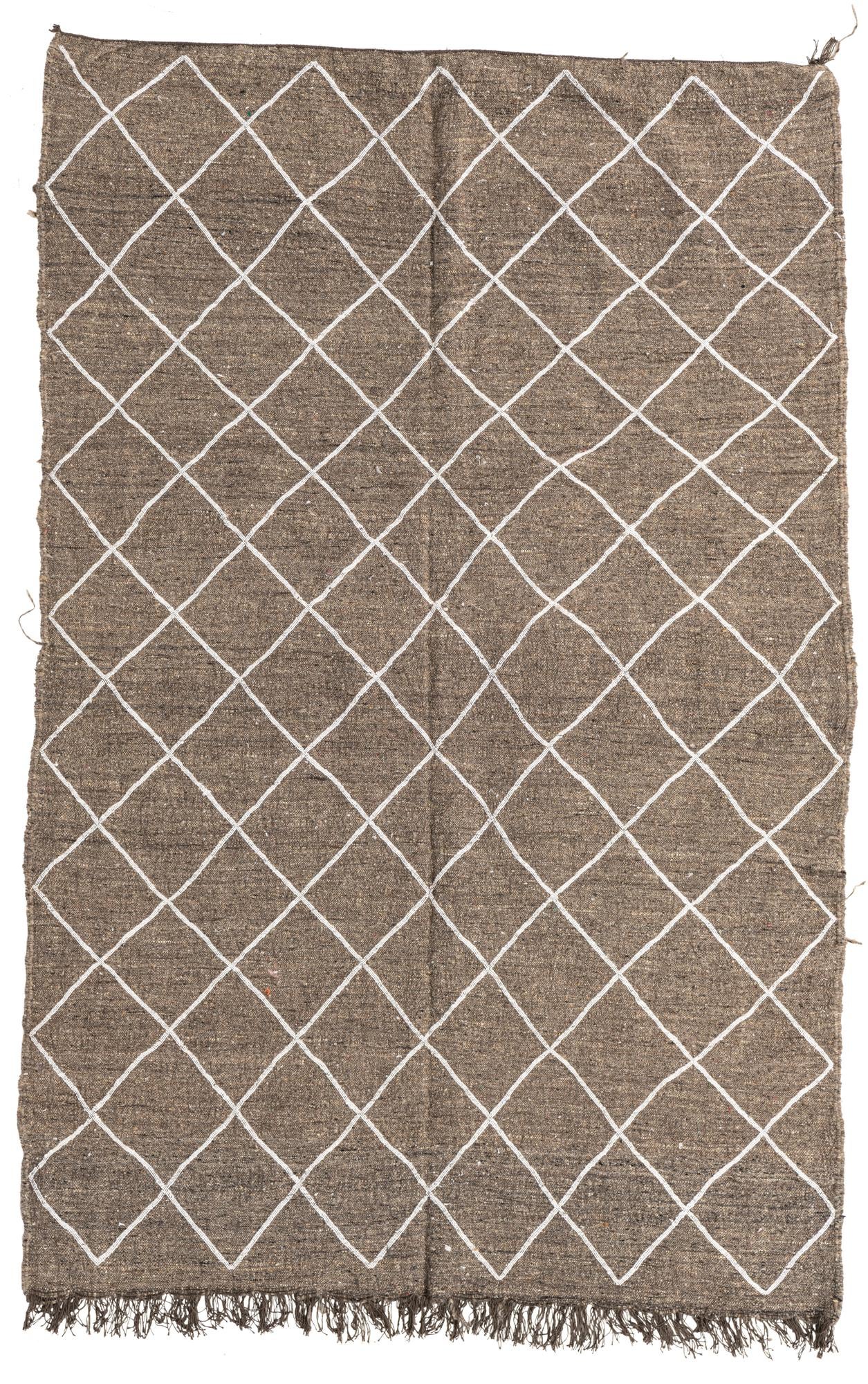 5' x 7' 8 Hand Knotted Moroccan Wool Rug