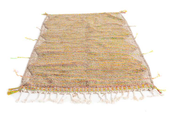 4' 4 x 6' 2 Hand Knotted Moroccan Wool Rug