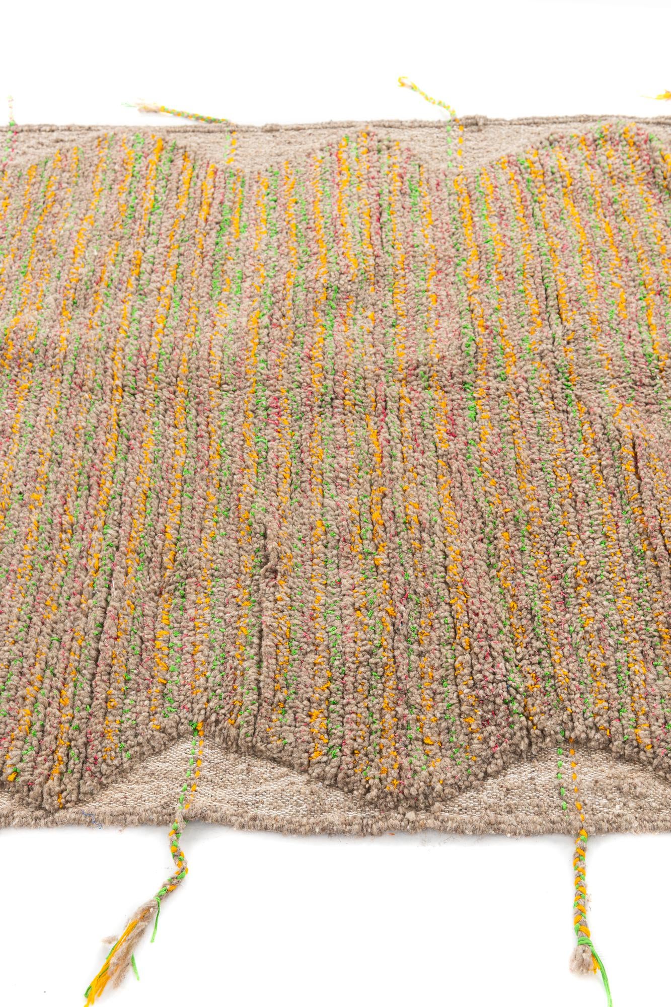 4' 4 x 6' 2 Hand Knotted Moroccan Wool Rug