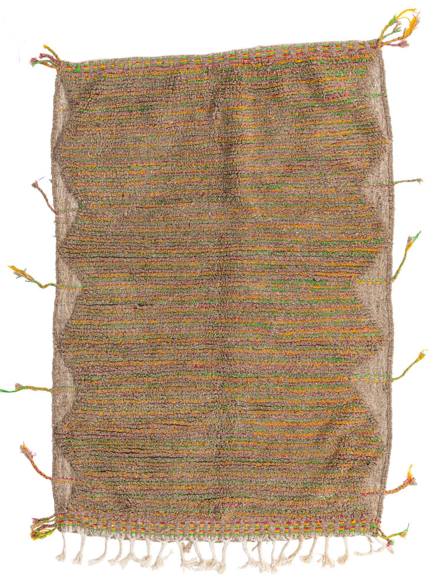 4' 4 x 6' 2 Hand Knotted Moroccan Wool Rug