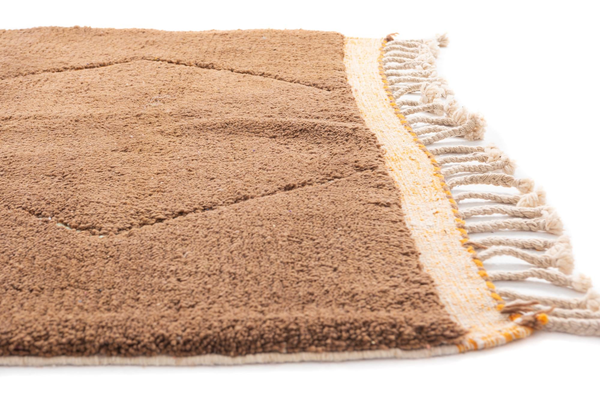 5' 10 x 7' 8 Hand Knotted Moroccan Wool Rug