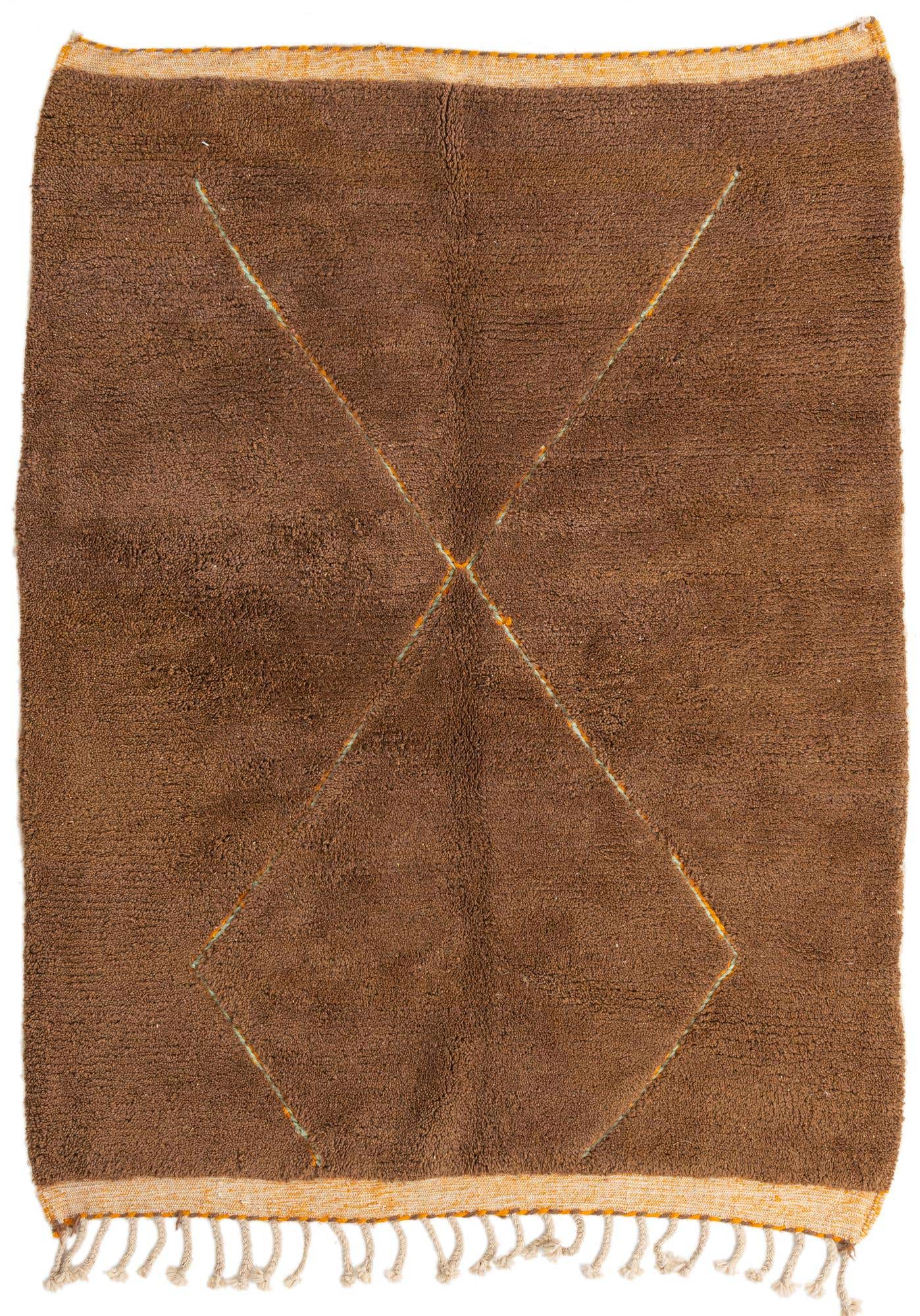 5' 10 x 7' 8 Hand Knotted Moroccan Wool Rug