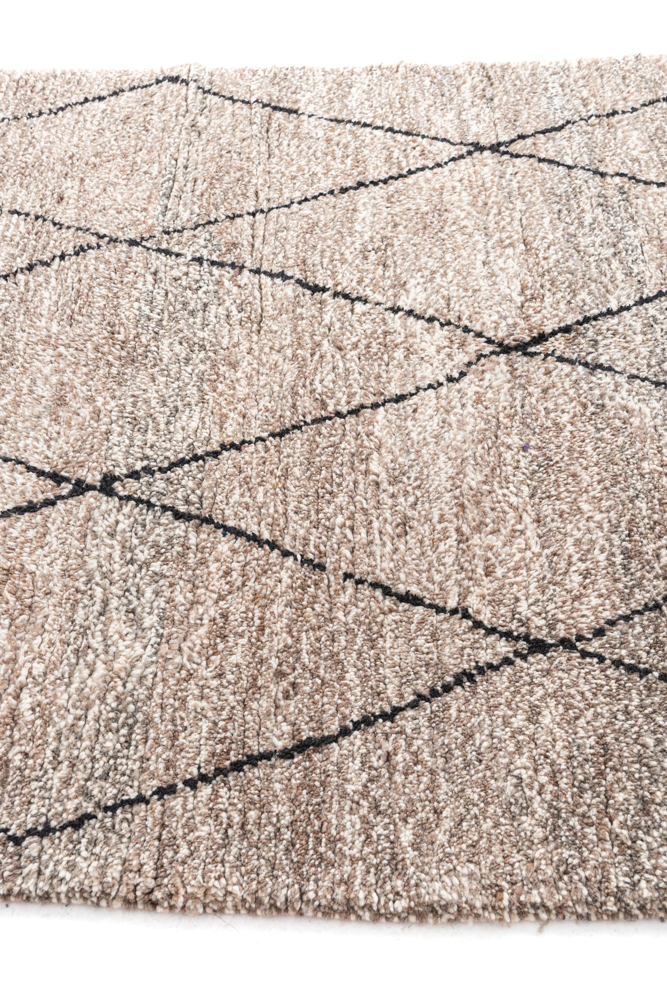 6' 5 x 10' 4 Hand Knotted Moroccan Wool Rug
