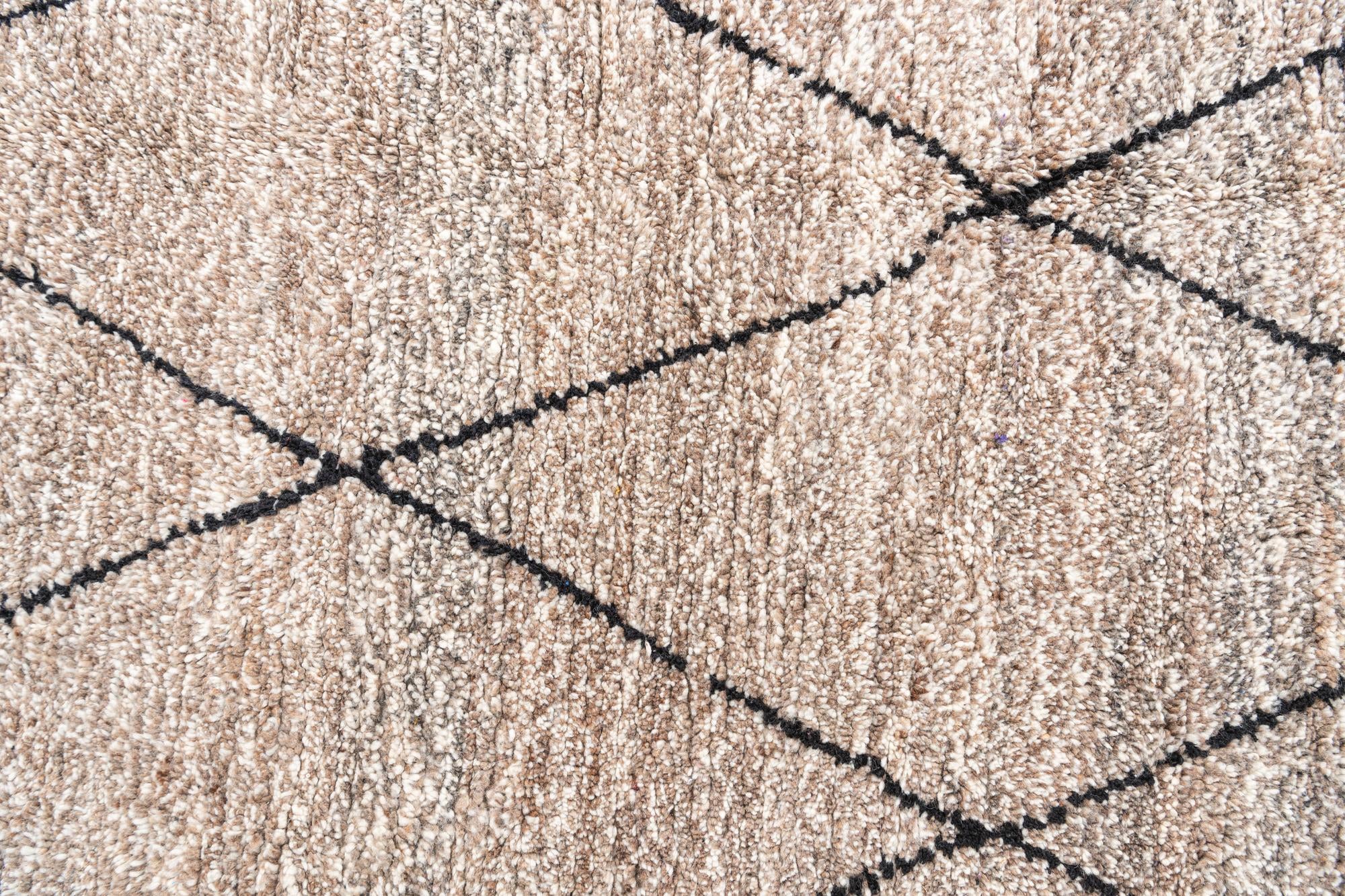 6' 5 x 10' 4 Hand Knotted Moroccan Wool Rug