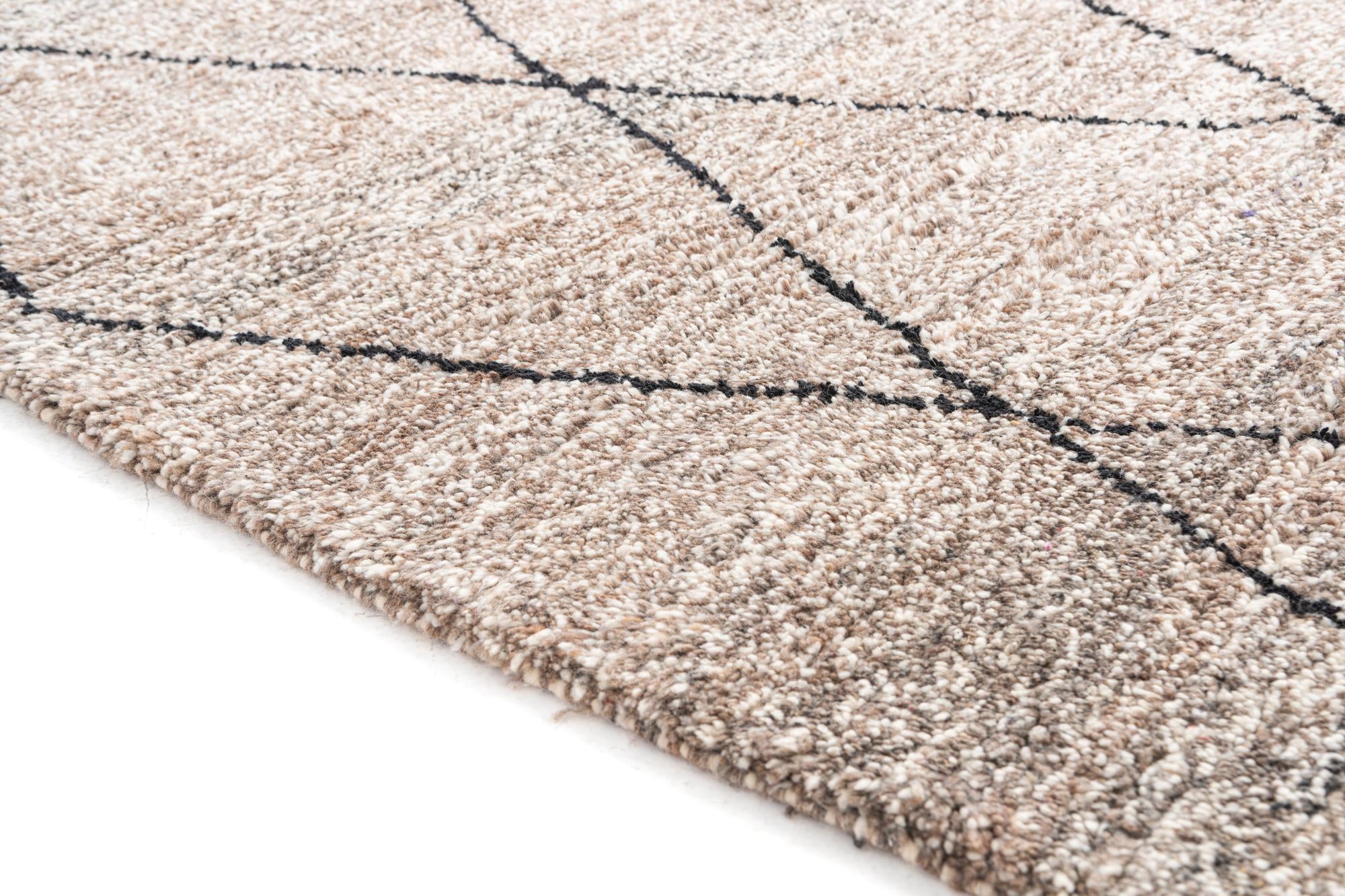 6' 5 x 10' 4 Hand Knotted Moroccan Wool Rug