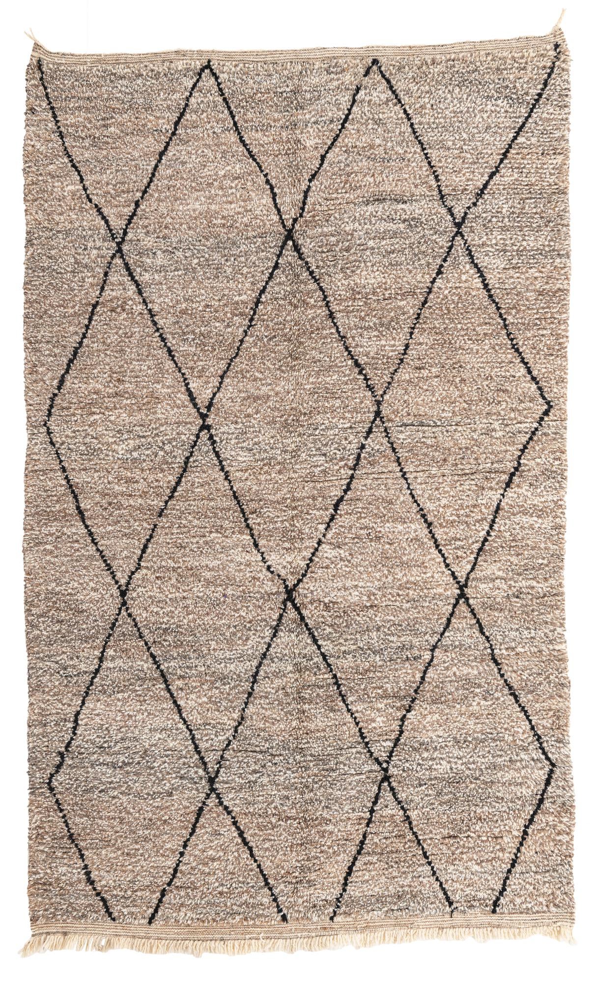6' 5 x 10' 4 Hand Knotted Moroccan Wool Rug