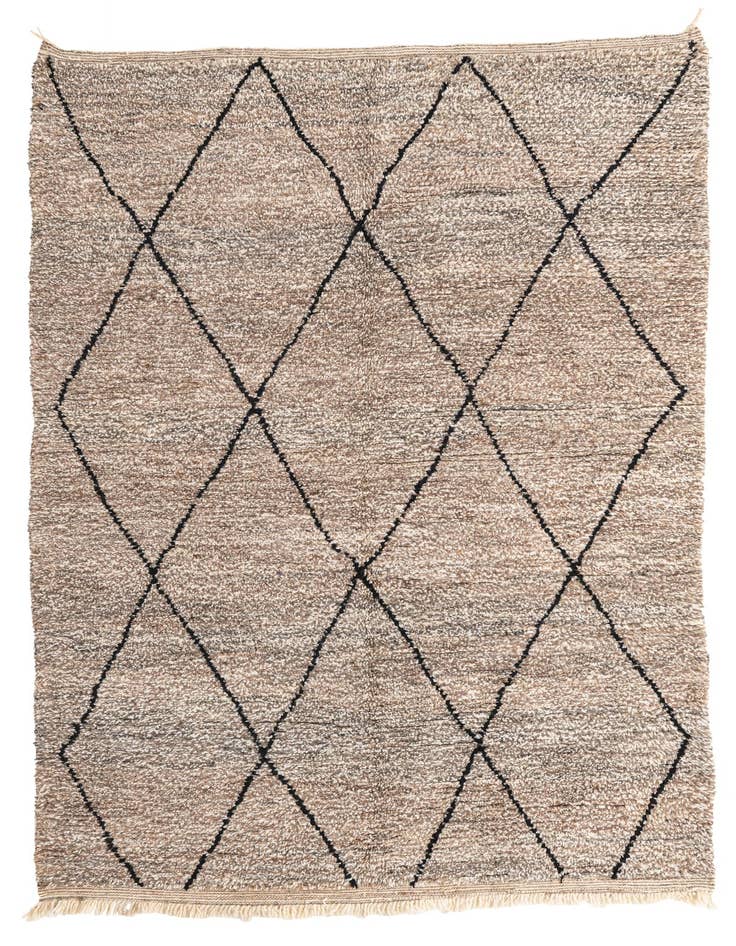 Detail image of 6' 5 x 10' 4 Hand Knotted Moroccan Wool Rug