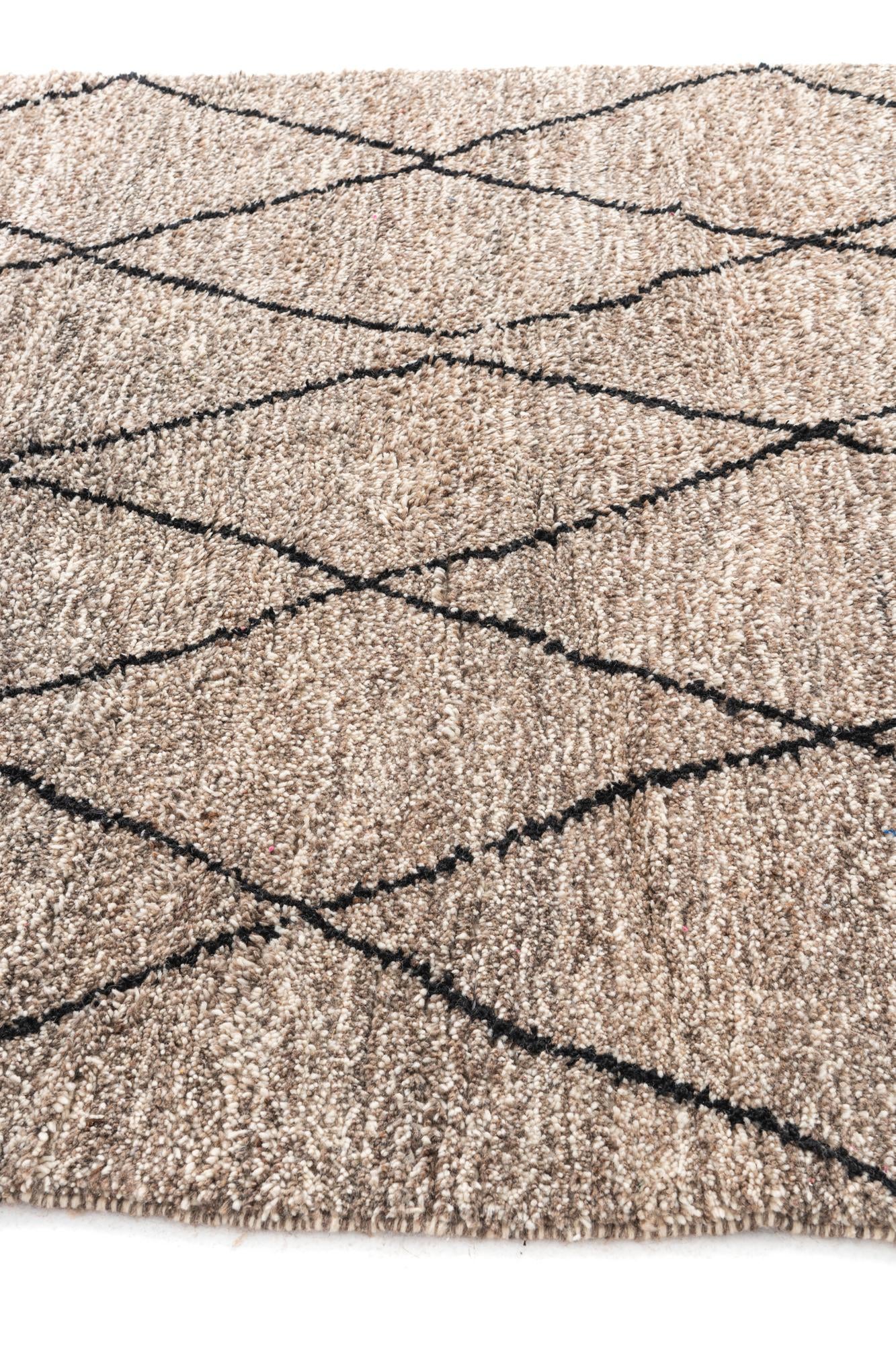 6' 10 x 10' Hand Knotted Moroccan Wool Rug
