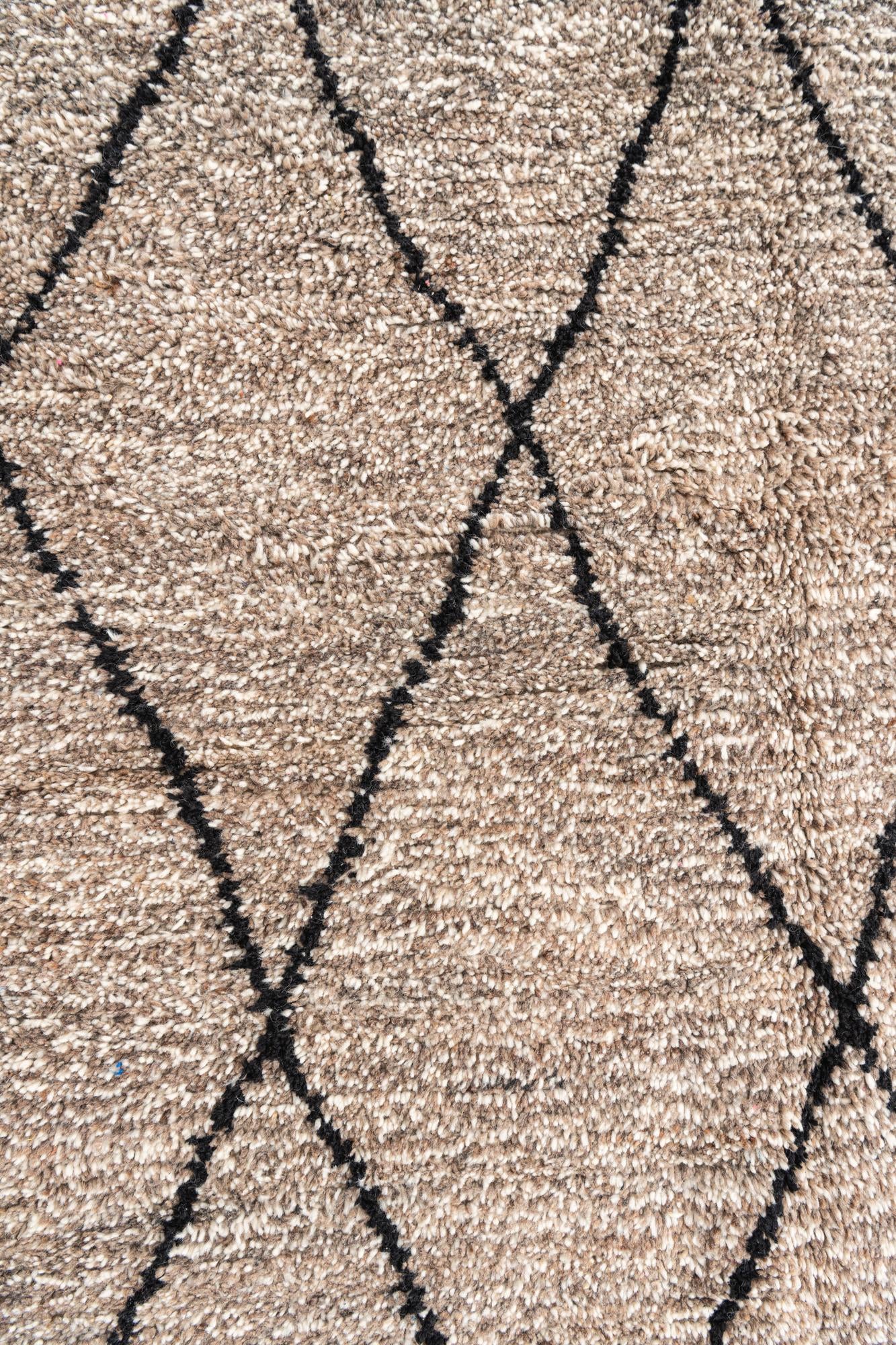 6' 10 x 10' Hand Knotted Moroccan Wool Rug