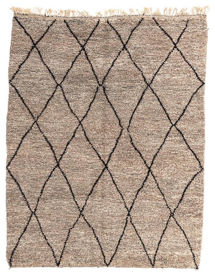Detail image of 6' 10 x 10' Hand Knotted Moroccan Wool Rug