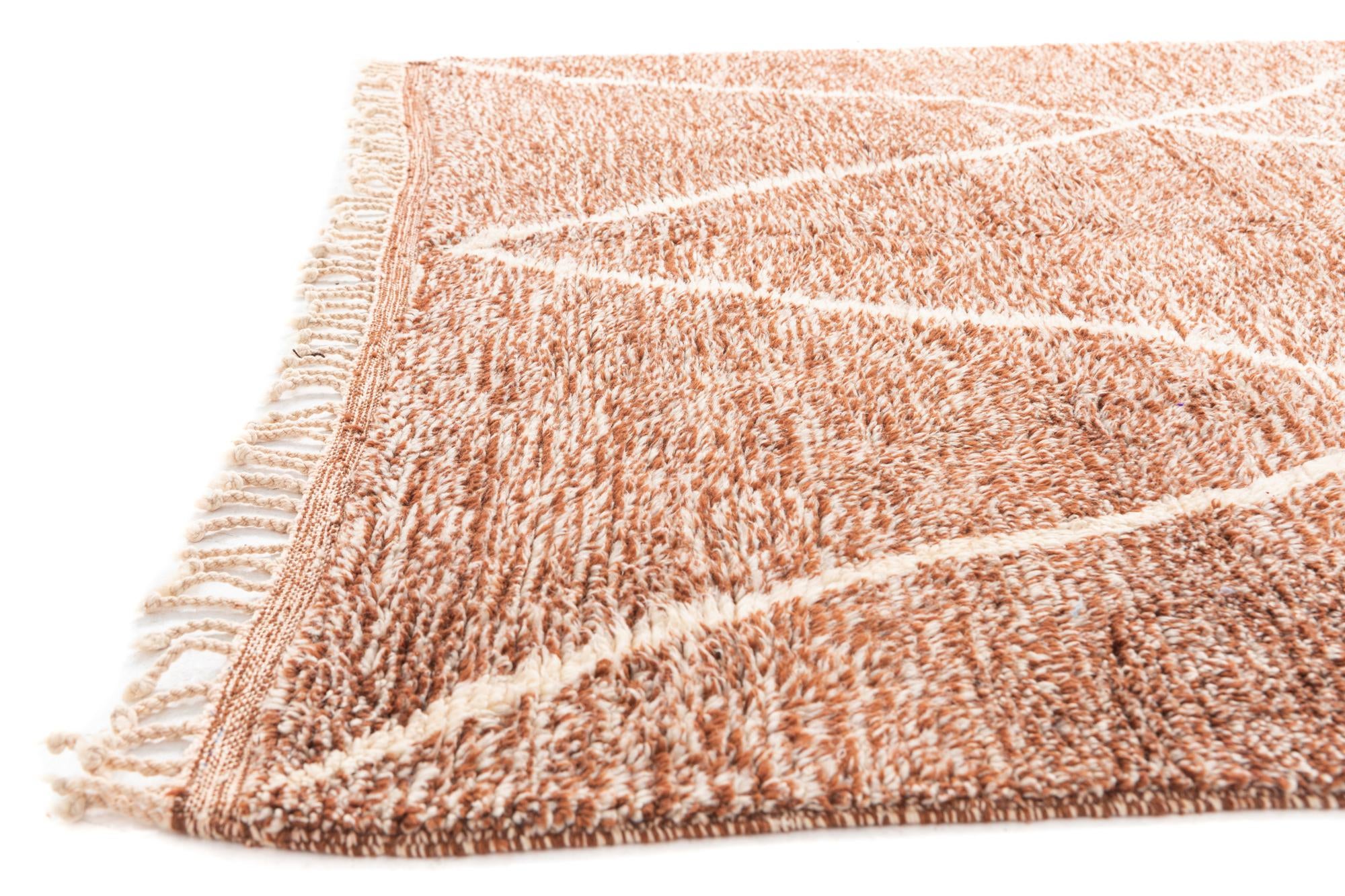 6' 6 x 10' Hand Knotted Moroccan Wool Rug