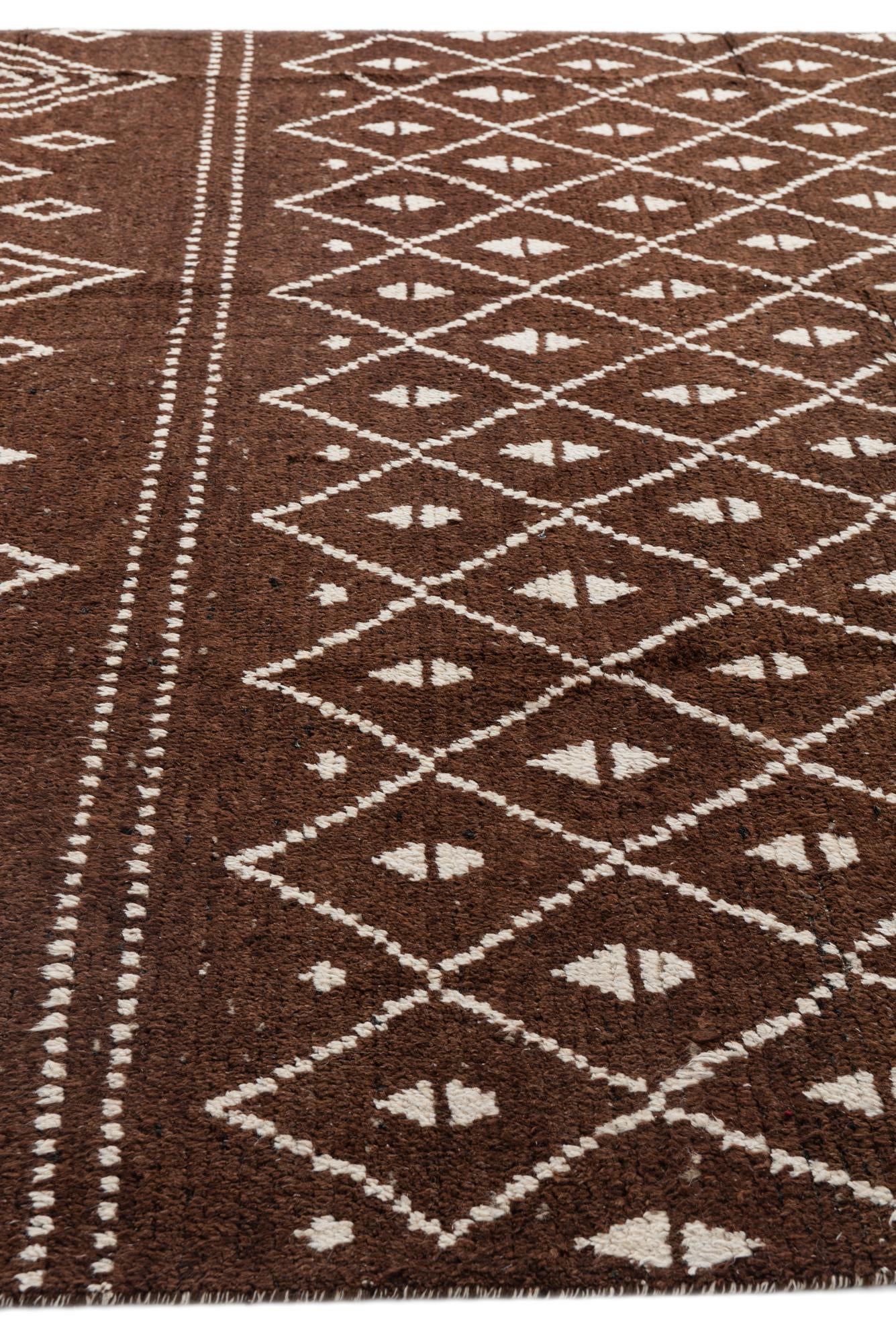 8' 3 x 10' 10 Hand Knotted Moroccan Wool Rug