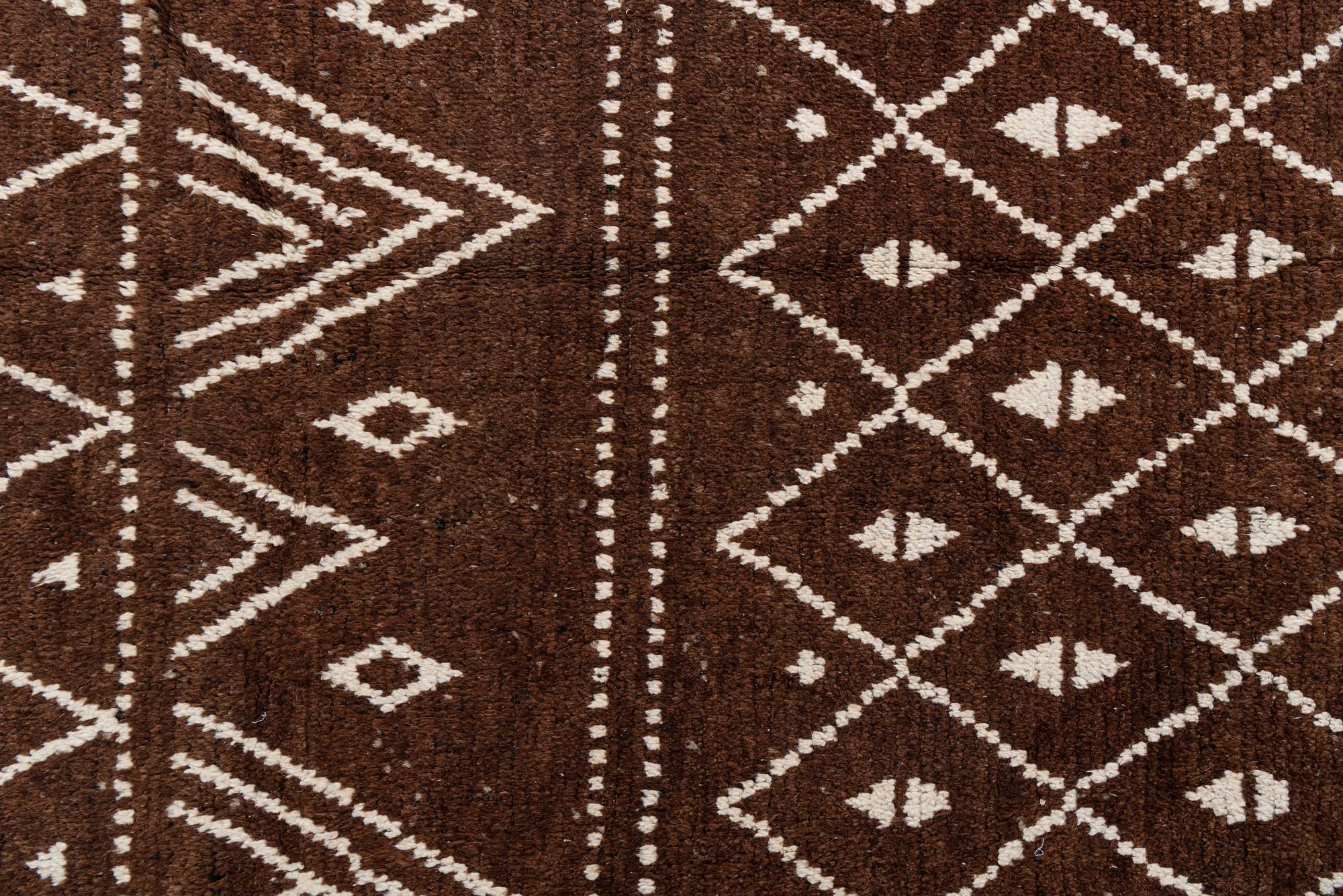 8' 3 x 10' 10 Hand Knotted Moroccan Wool Rug