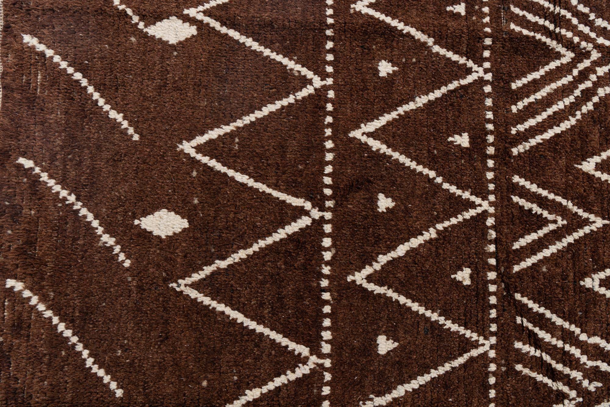 8' 3 x 10' 10 Hand Knotted Moroccan Wool Rug