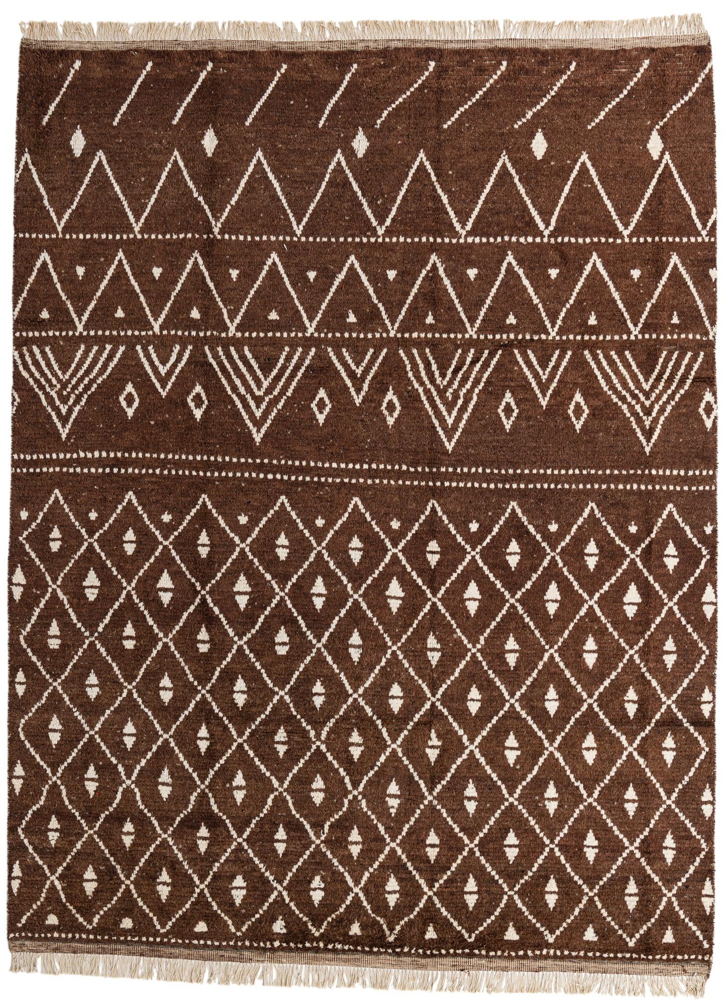 8' 3 x 10' 10 Hand Knotted Moroccan Wool Rug