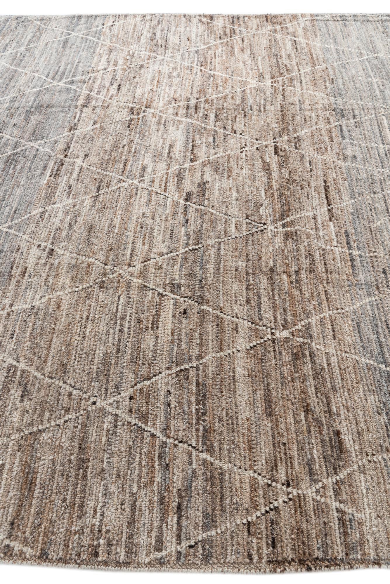 8' 4 x 9' 5 Hand Knotted Moroccan Wool Rug