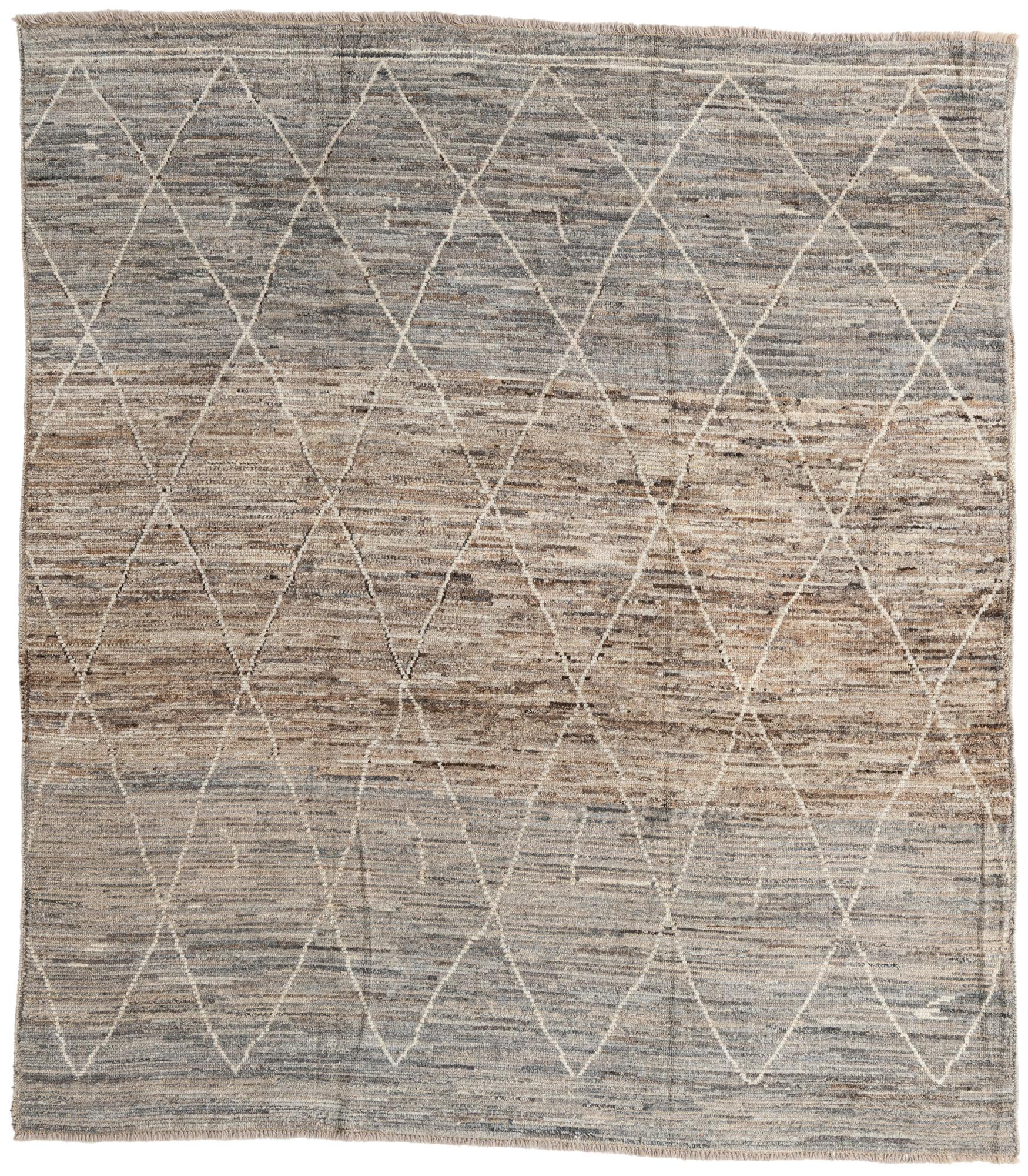 8' 4 x 9' 5 Hand Knotted Moroccan Wool Rug