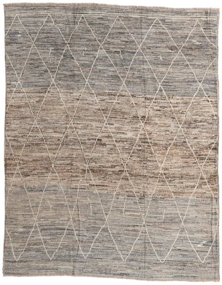 Detail image of 8' 4 x 9' 5 Hand Knotted Moroccan Wool Rug