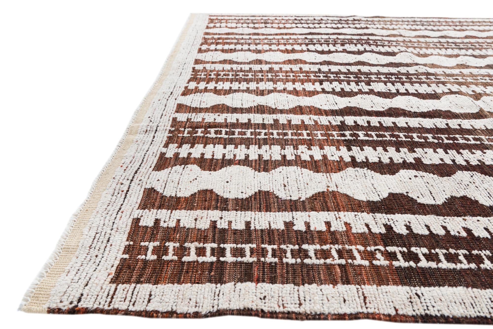 8' x 11' Hand Knotted Moroccan Wool Rug