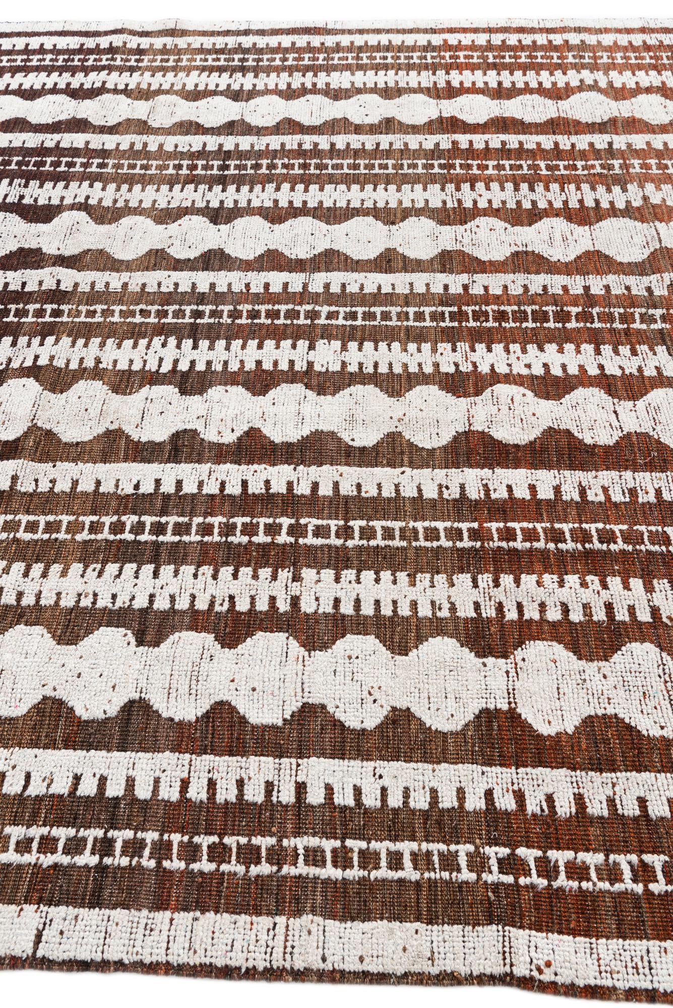 8' x 11' Hand Knotted Moroccan Wool Rug