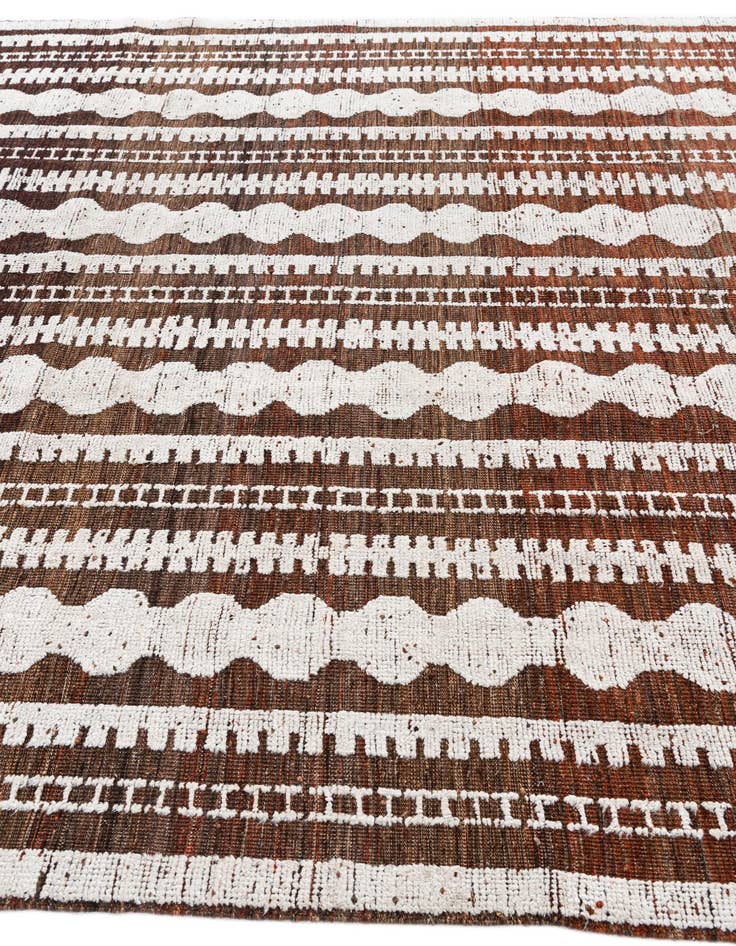 Detail image of 8' x 11'  Hand Knotted Moroccan Wool Rug