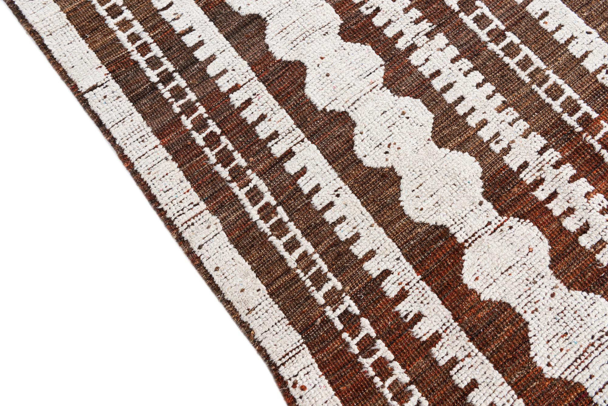 8' x 11' Hand Knotted Moroccan Wool Rug