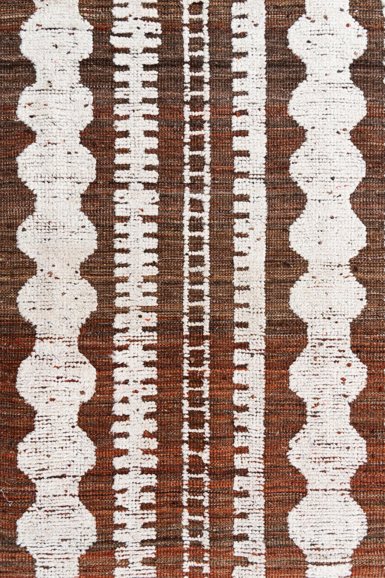 8' x 11' Hand Knotted Moroccan Wool Rug