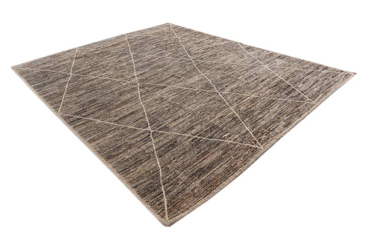 Detail image of 8' 7 x 10' 1 Hand Knotted Moroccan Wool Rug