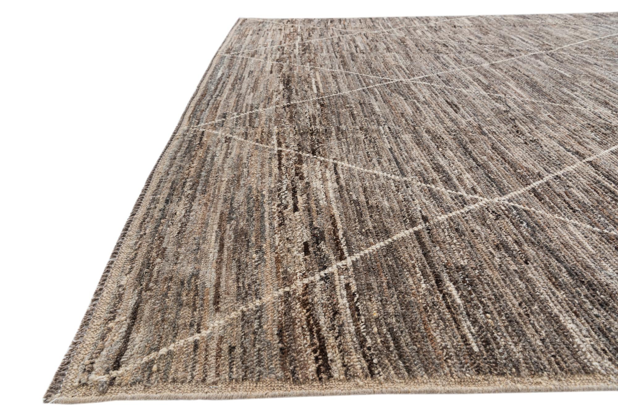 8' 7 x 10' 1 Hand Knotted Moroccan Wool Rug
