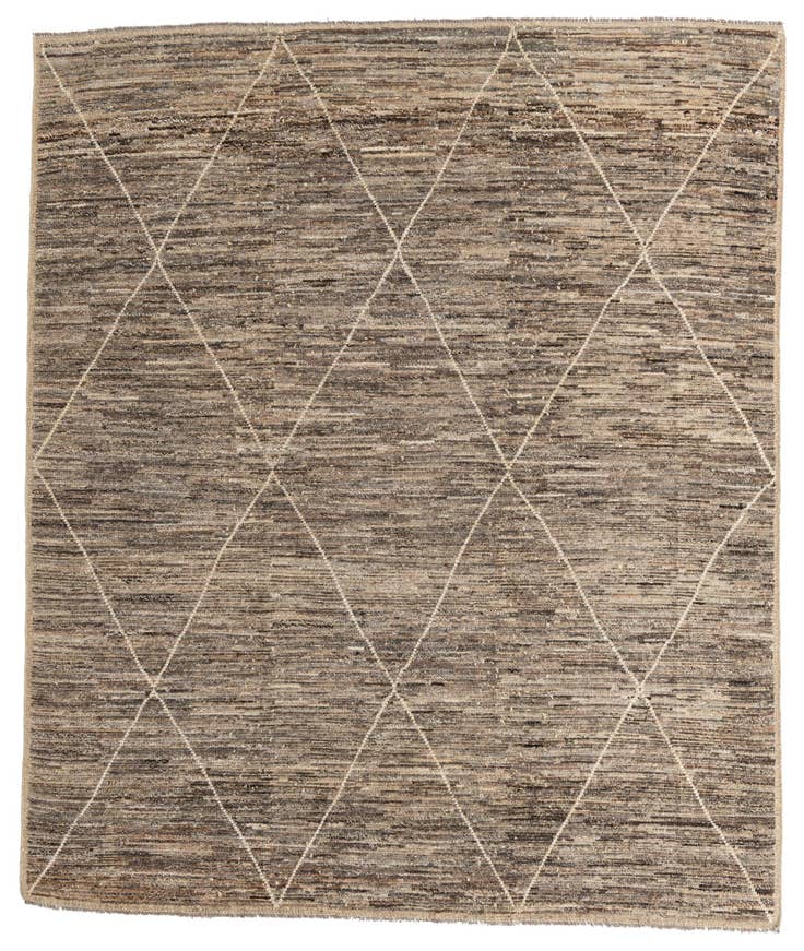 Detail image of 8' 7 x 10' 1 Hand Knotted Moroccan Wool Rug